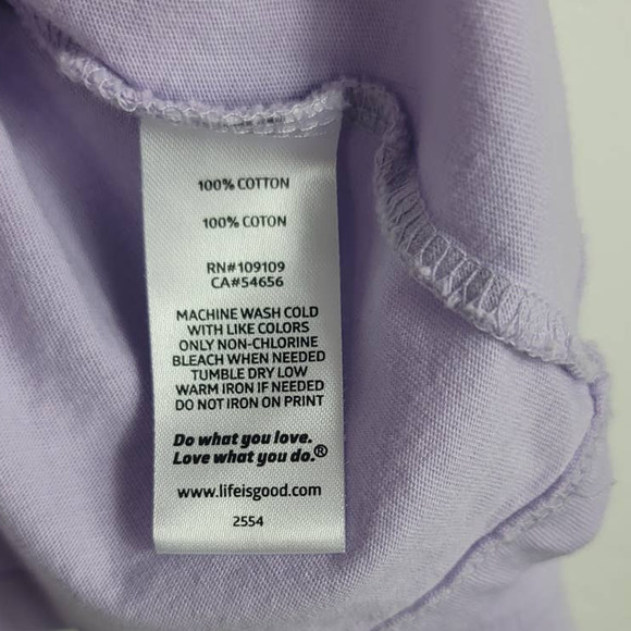 Life is Good Here Comes The Sun Purple Long Sleeve Top M - Picture 6 of 6